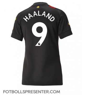 Manchester City Erling Haaland #9 Borta Matchtröja Dam 2022-23 Kortärmad